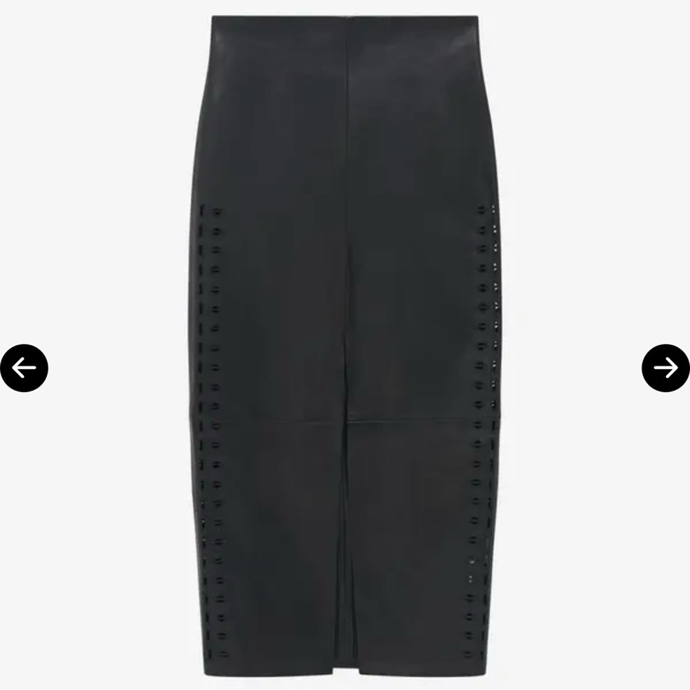 IRO Aline Embroidered Leather Skirt - Picture 6 of 7